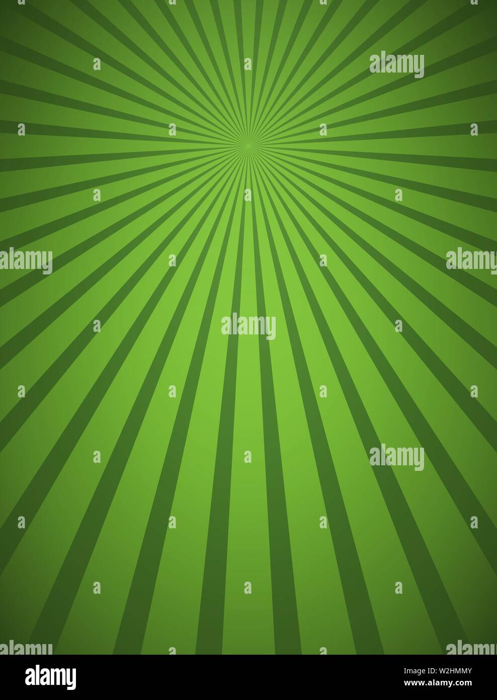 Green abstract vector illustration background with radial line beams and rays Stock Vector
