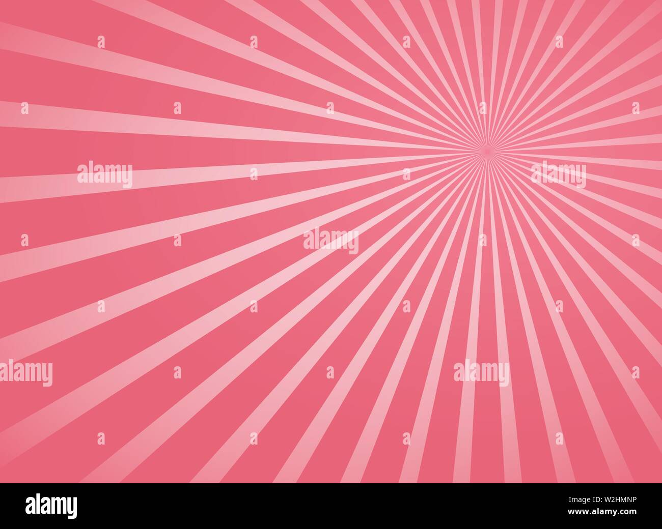 Pink beams and rays abstract vector illustration radial lines background Stock Vector