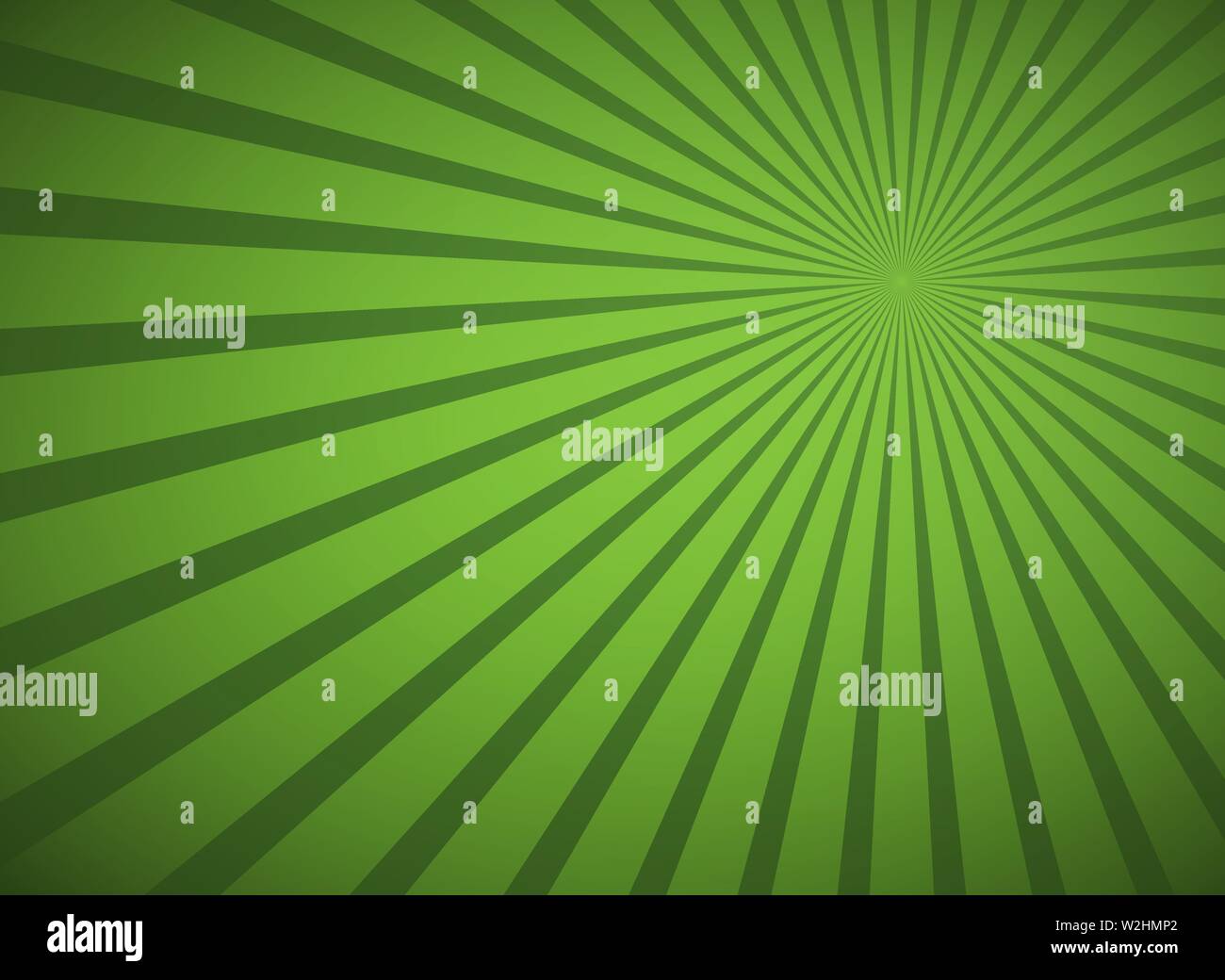 Green abstract vector illustration background with radial line rays Stock Vector