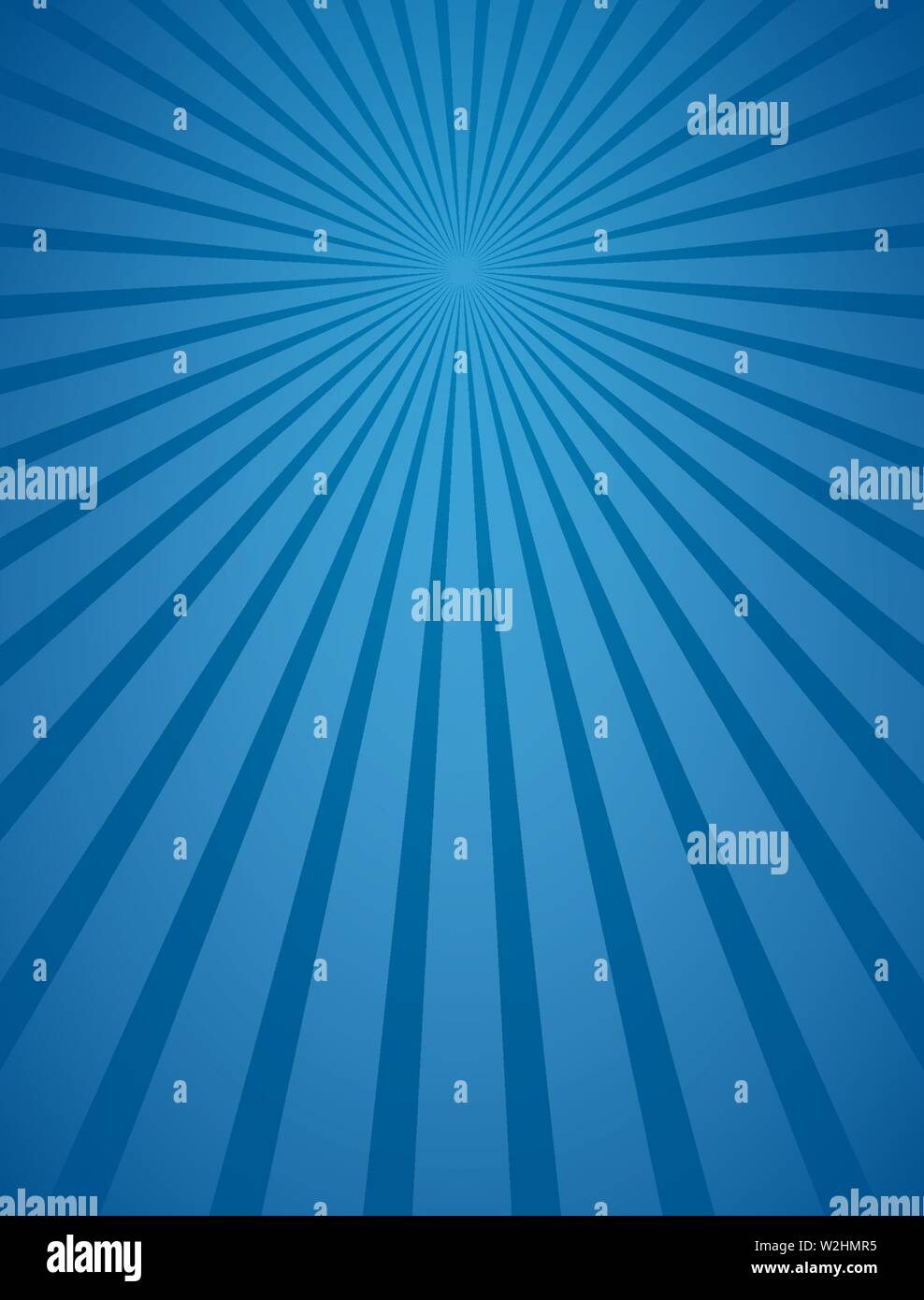 Blue beams and rays abstract vector illustration radial lines background Stock Vector