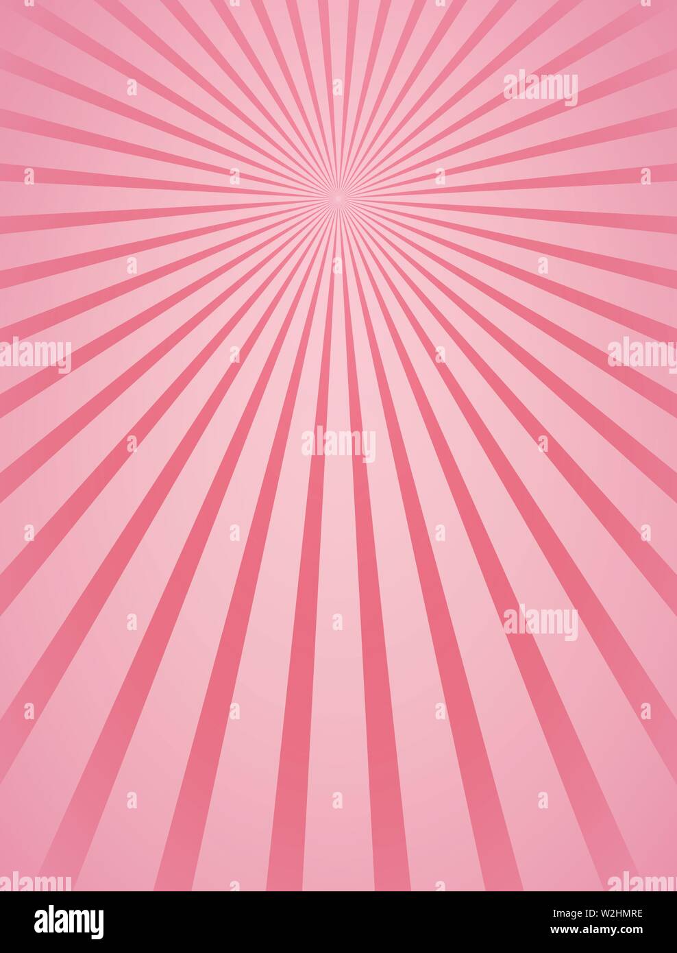 Pink rays abstract girly vector illustration radial lines background Stock Vector