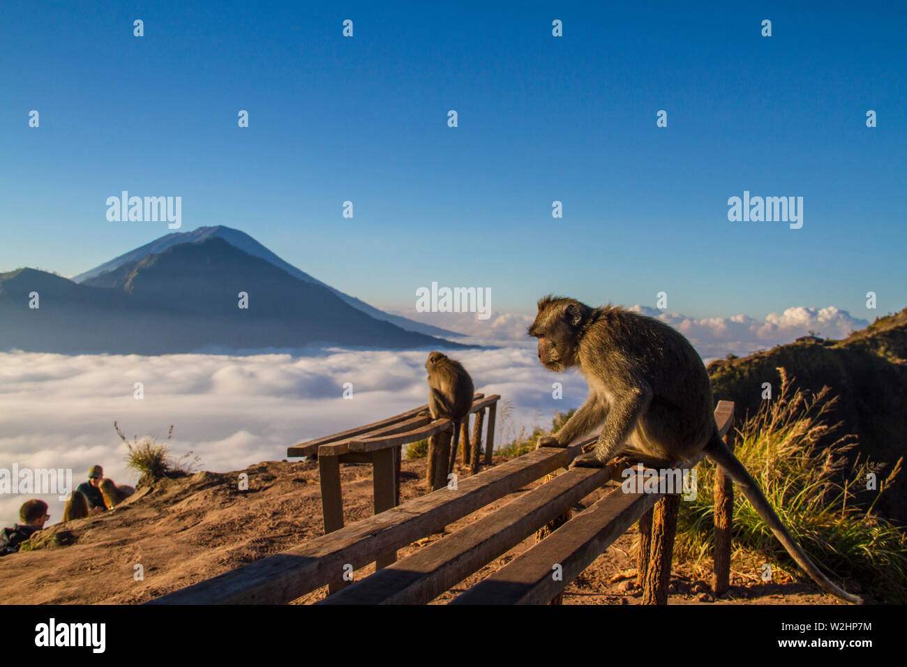 Sunrise on Batur volcano - Bali Stock Photo - Alamy