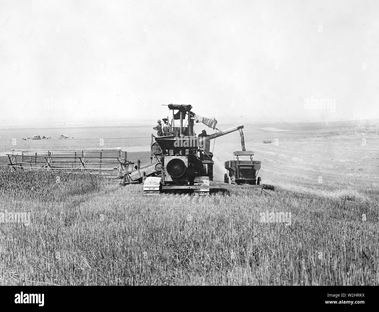 Wheat harvester Black and White Stock Photos & Images Alamy