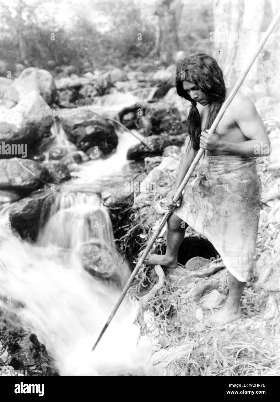 Native american fishing spear Black and White Stock Photos & Images Alamy