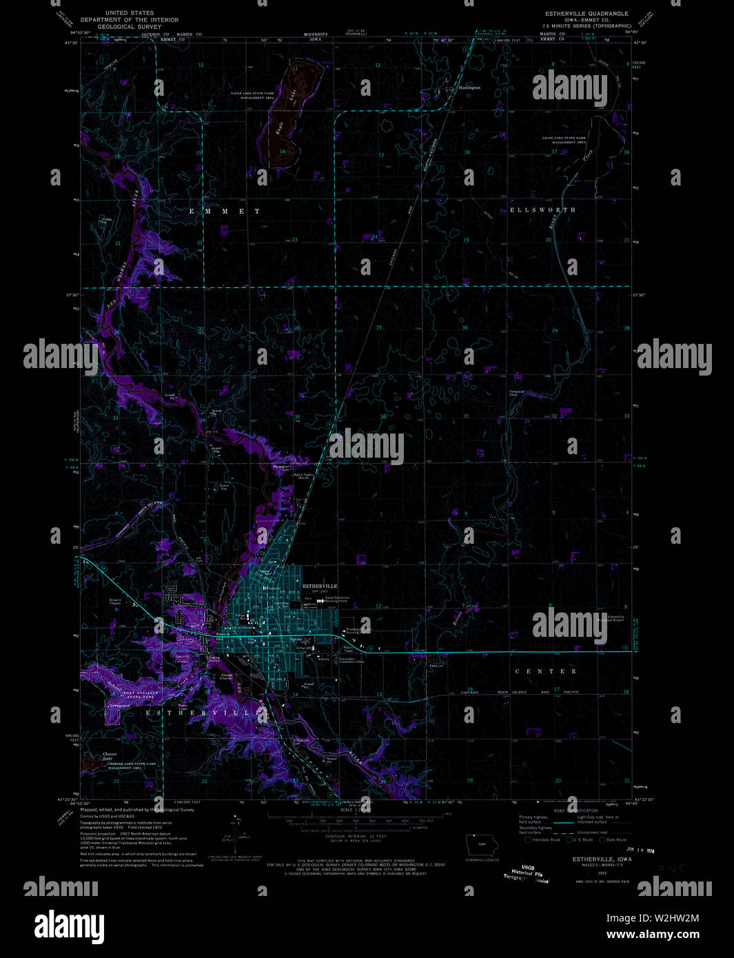 Map of estherville hires stock photography and images Alamy
