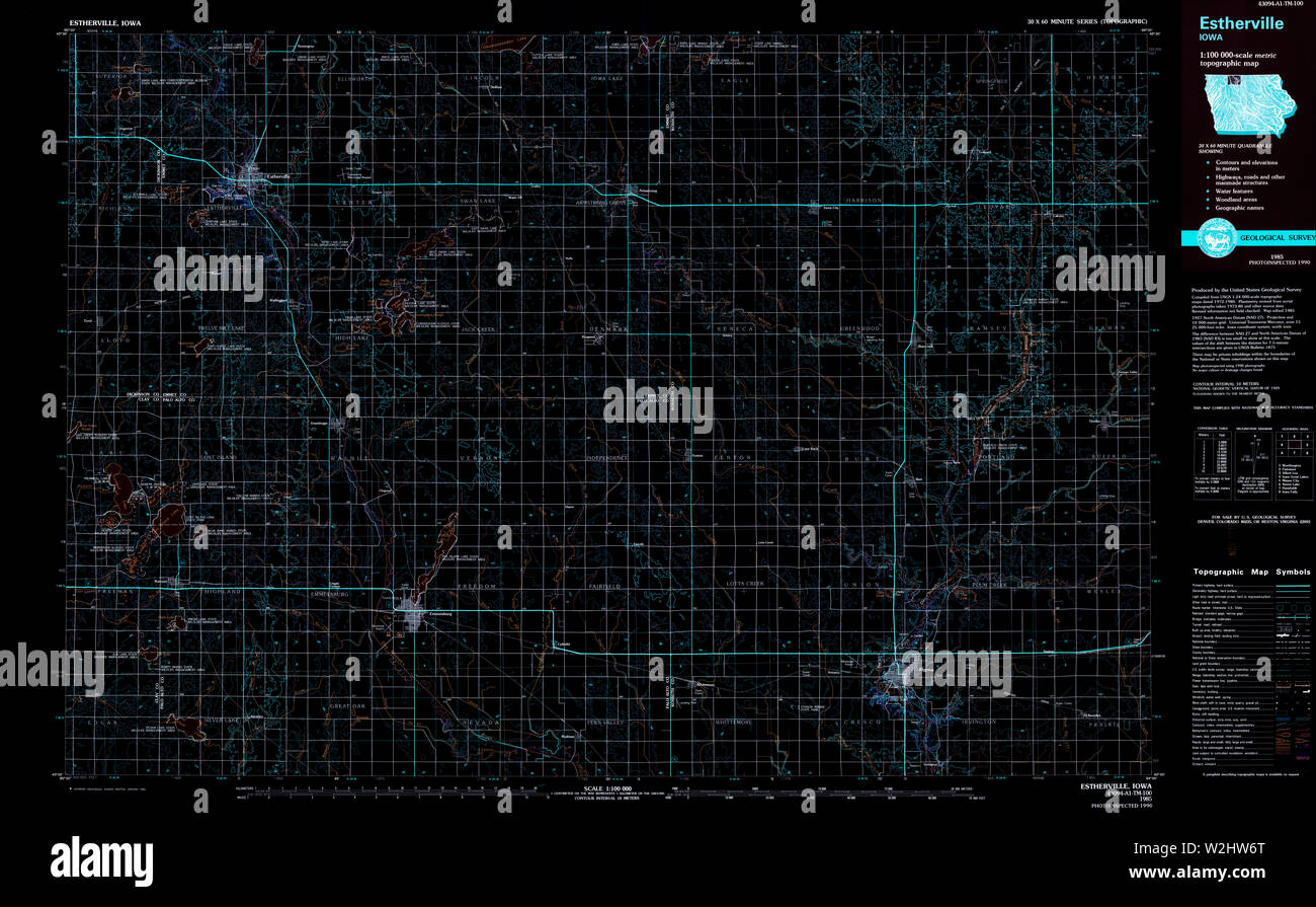 Map of estherville hires stock photography and images Alamy