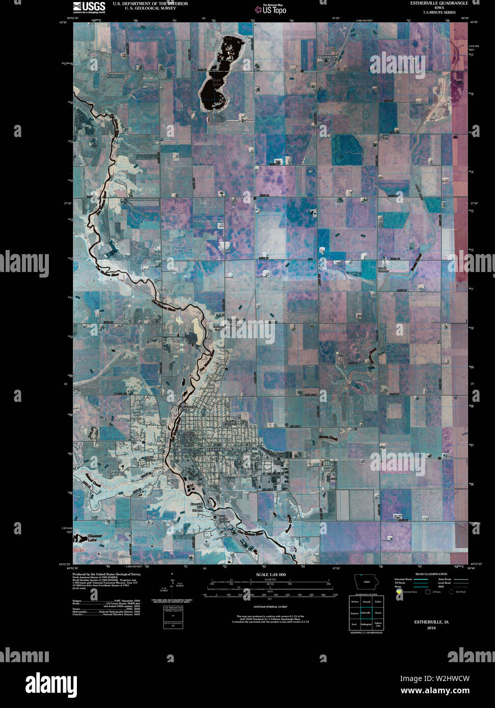 Map of estherville hires stock photography and images Alamy