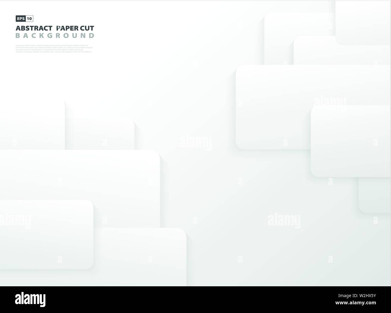 Abstract gradient gray and white color paper cut template design ...
