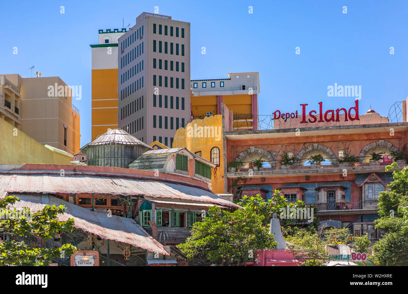 Shop Mall Of The American Village Of Chatan City In Okinawa Island Where Distortion Seaside Oak Fashion And Depot Island Seaside Are Located Stock Photo Alamy