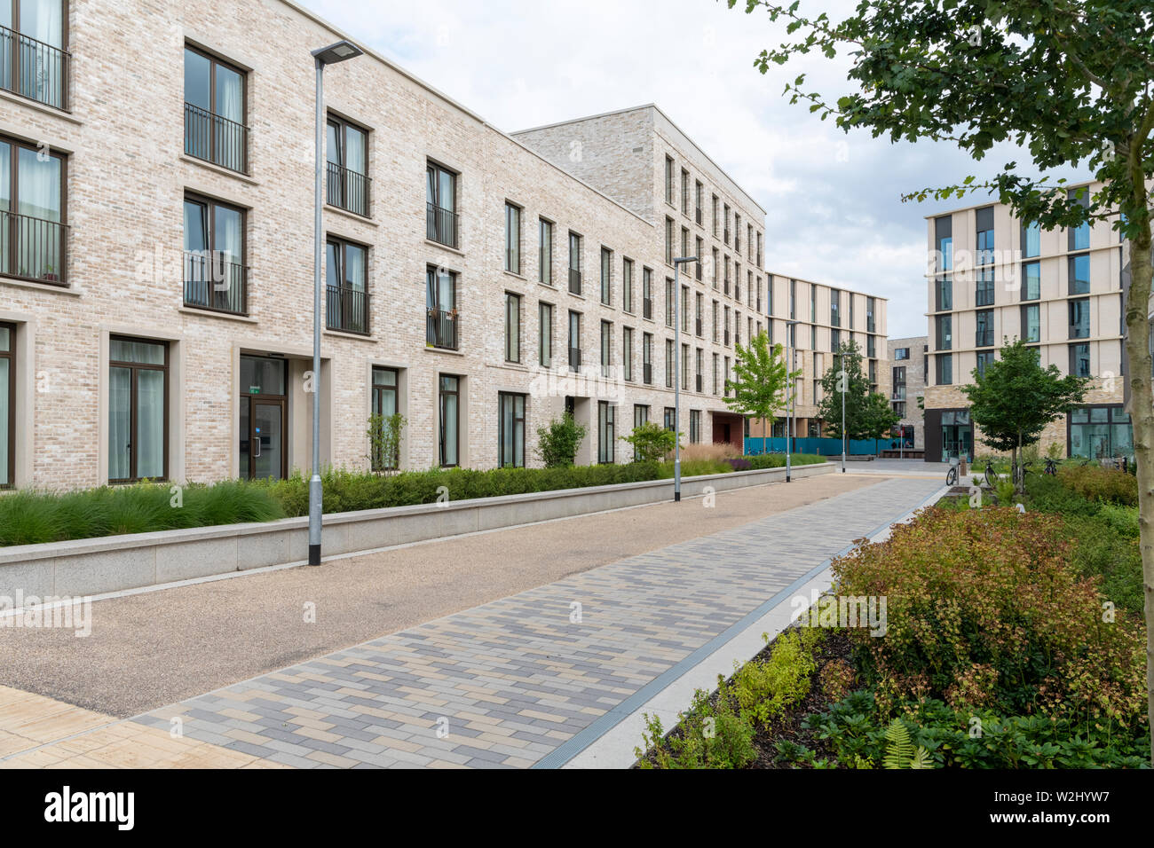 Houses at Eddington Cambridge UK a new development or district in the north west side of