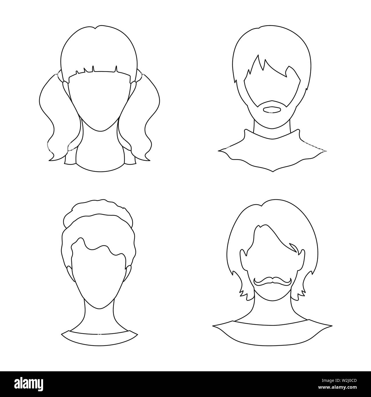 Isolated object of professional and photo icon. Set of professional and ...
