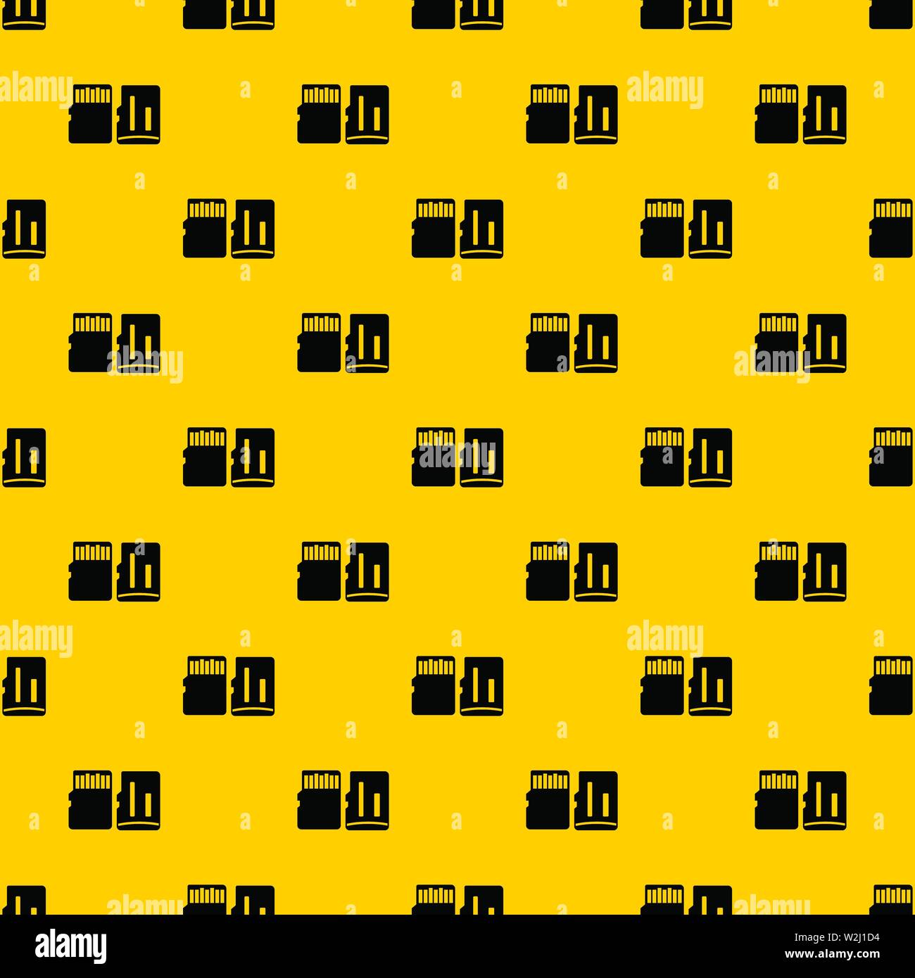 Both sides of SD memory card pattern vector Stock Vector