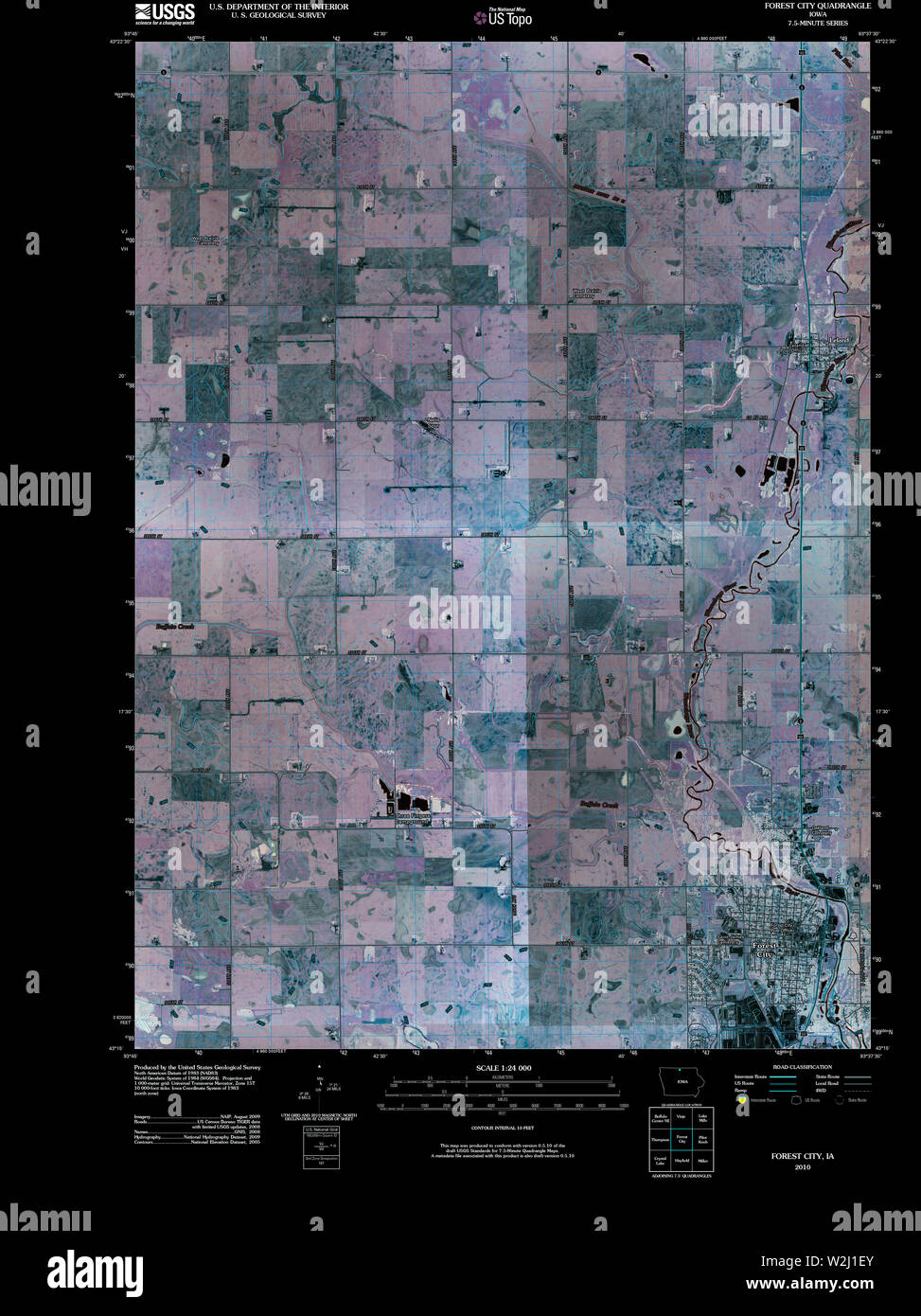 Forest city iowa map hires stock photography and images Alamy