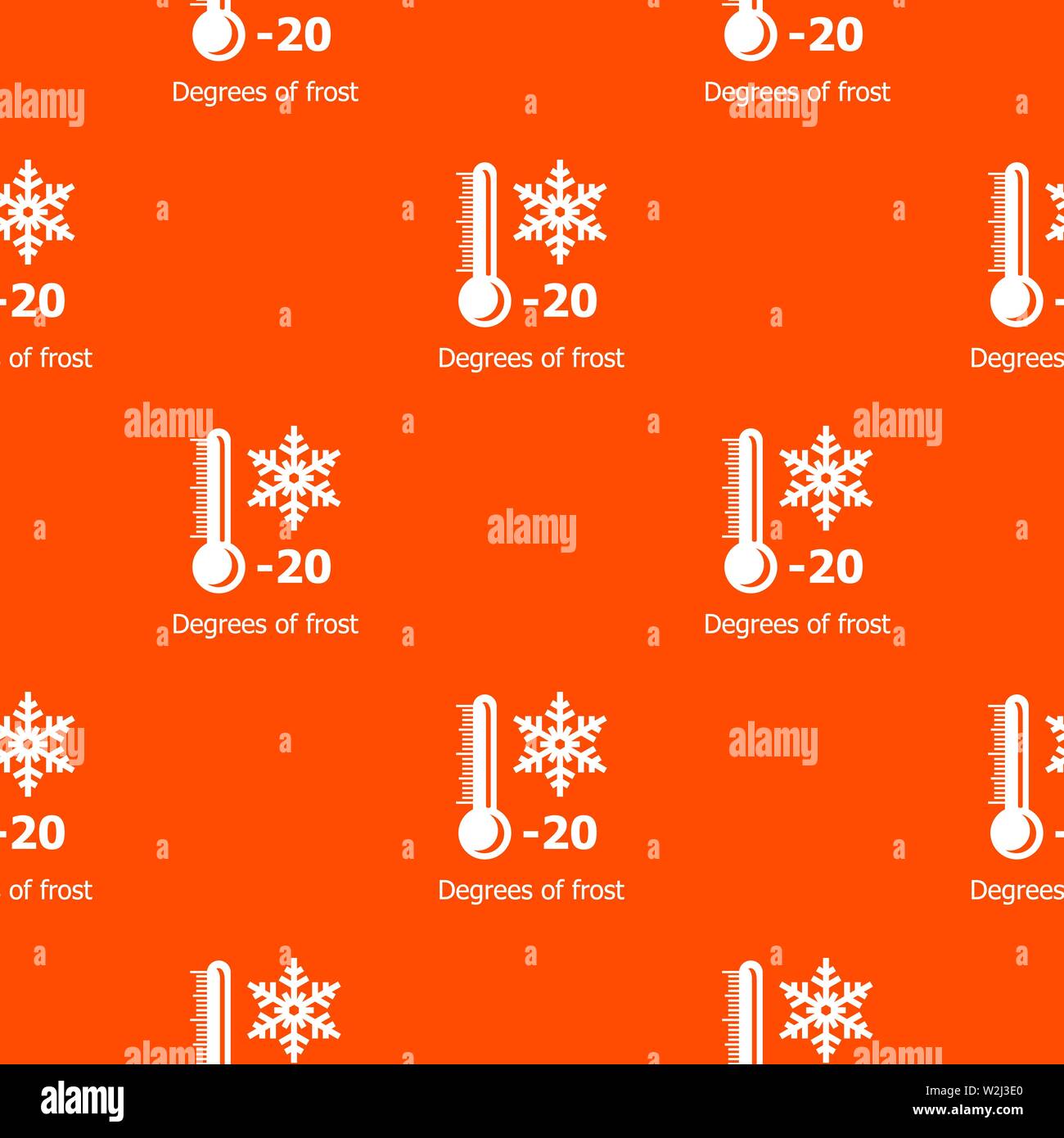 Frost pattern vector orange Stock Vector