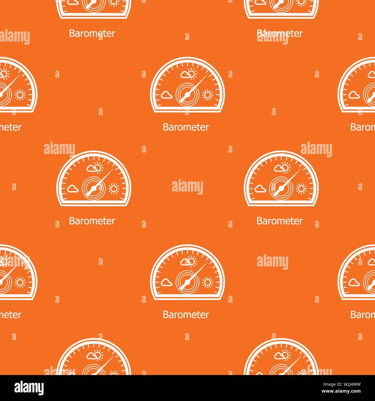 Barometer pattern vector orange Stock Vector
