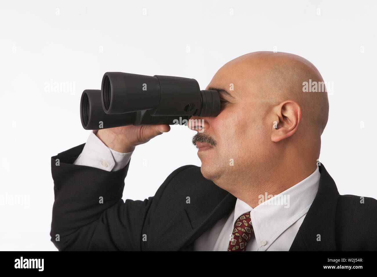Mustache man binoculars hi-res stock photography and images - Alamy
