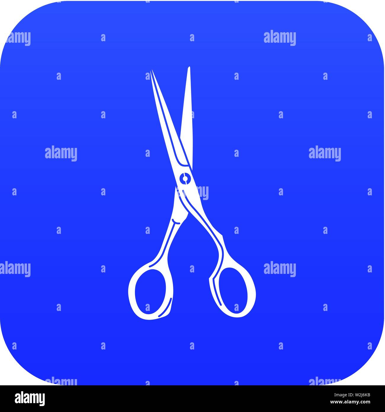Sharp scissors icon blue vector Stock Vector Image & Art Alamy