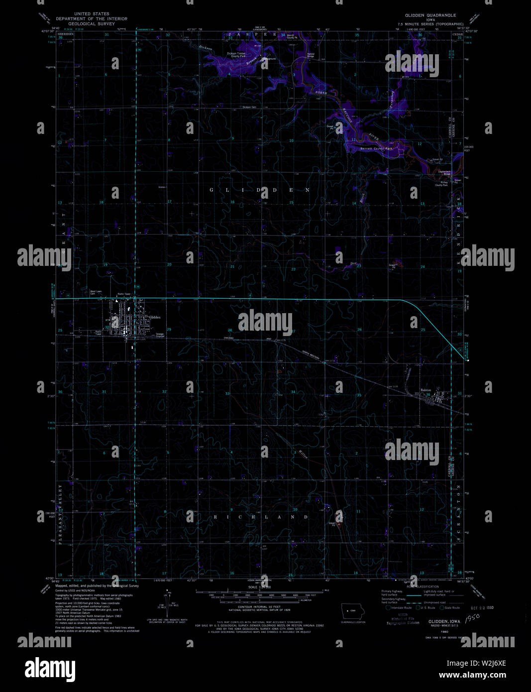Map of glidden hires stock photography and images Alamy