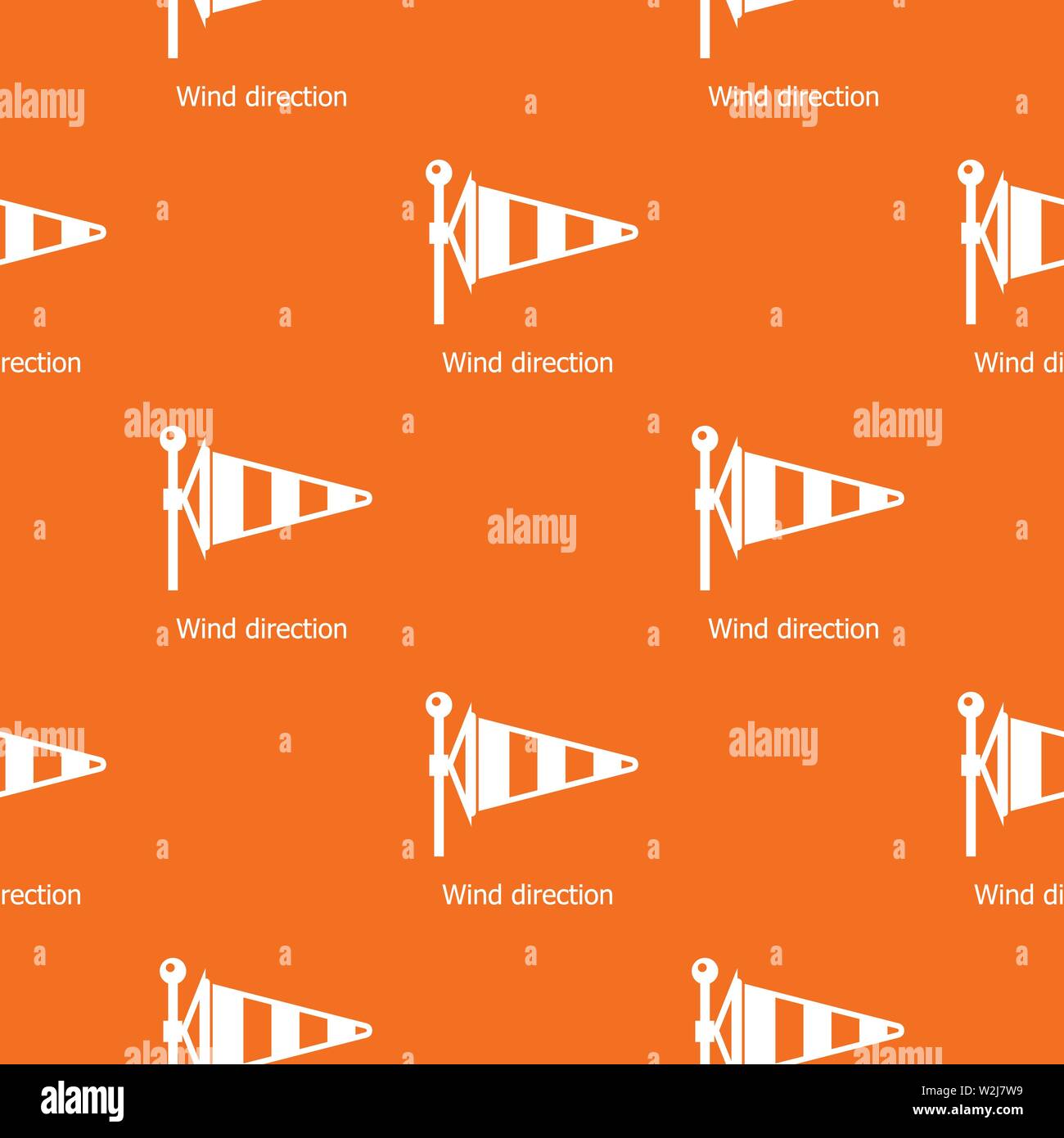Wind direction pattern vector orange Stock Vector
