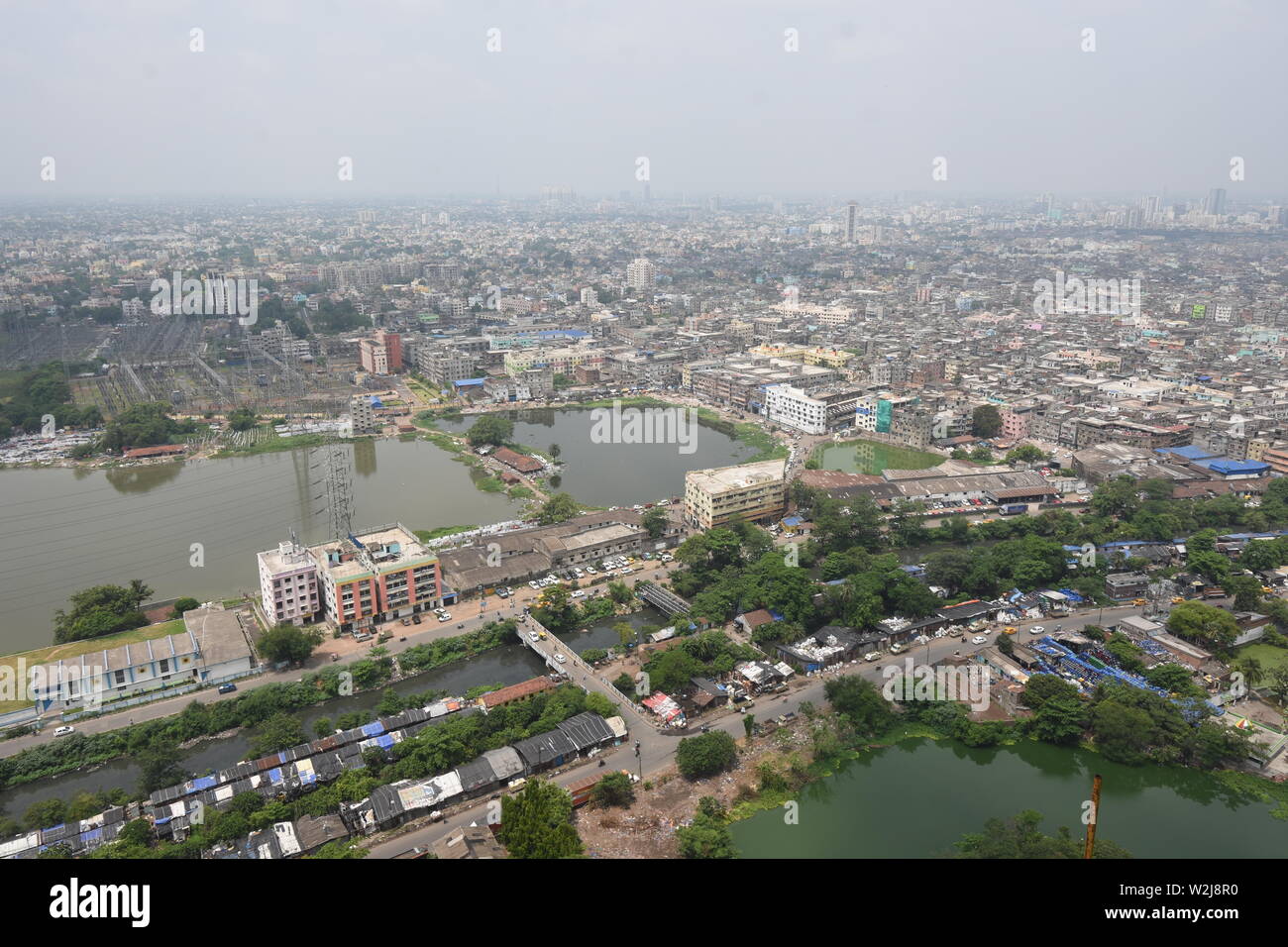 Elevated view of Topsia area, Kolkata, India Stock Photo - Alamy