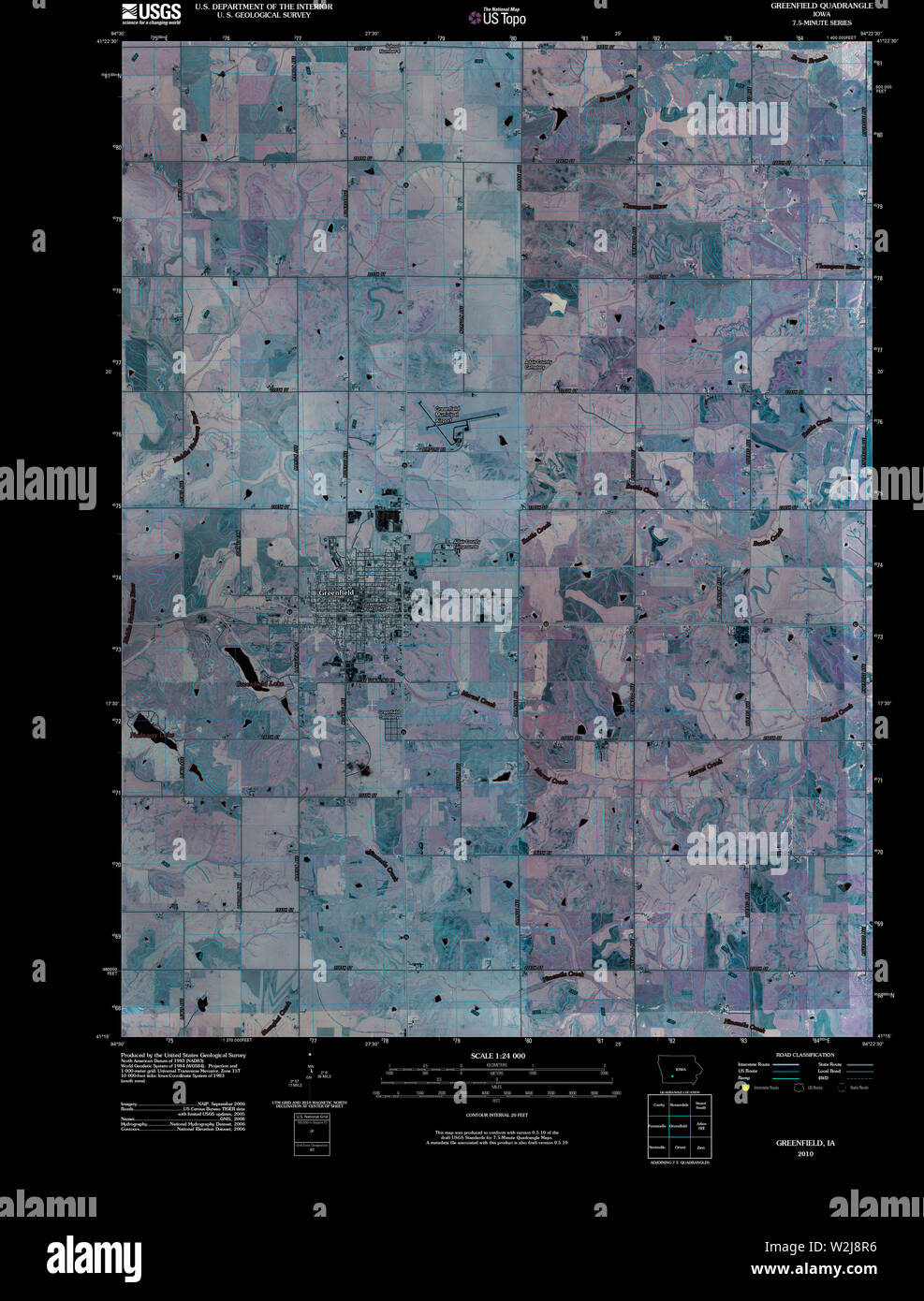 Greenfield iowa map hires stock photography and images Alamy