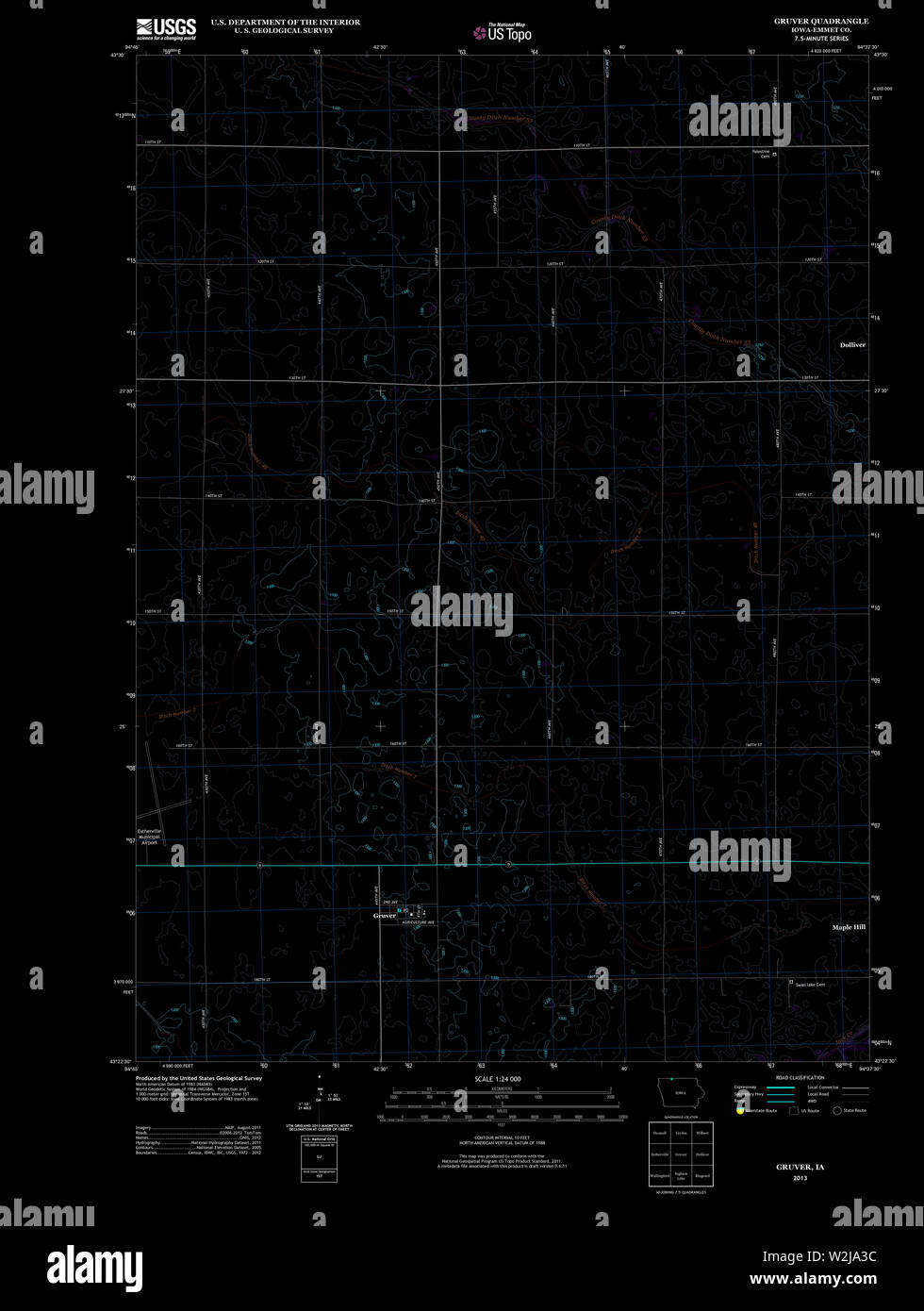 Map of gruver hires stock photography and images Alamy