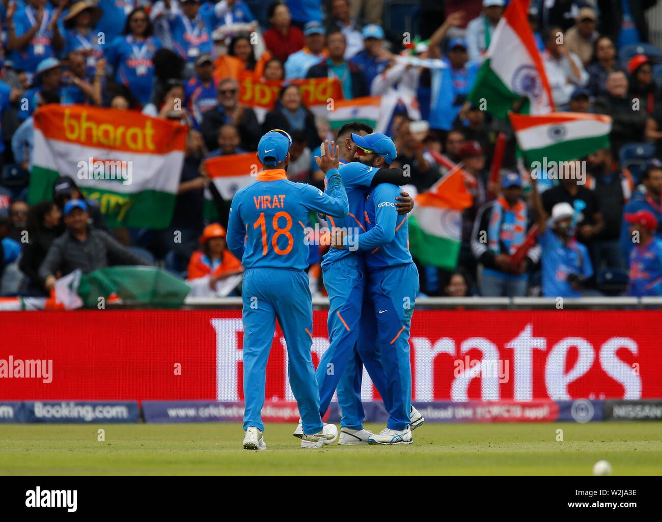 Old Trafford, Manchester, UK. 9th July 2019. ICC World Cup cricket semi