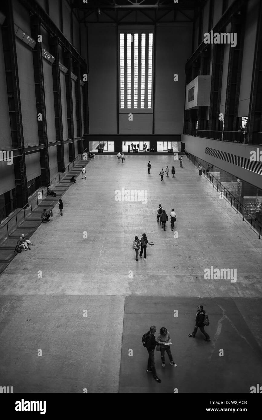 The famous Turbine Hall of the Tate Modern in London Stock Photo