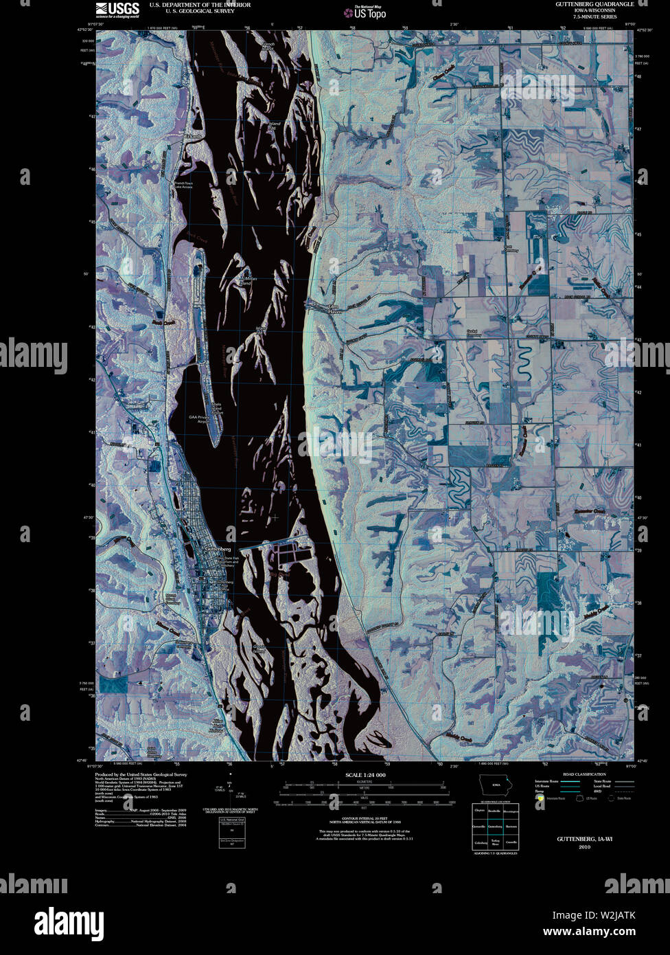 Guttenberg iowa map hires stock photography and images Alamy