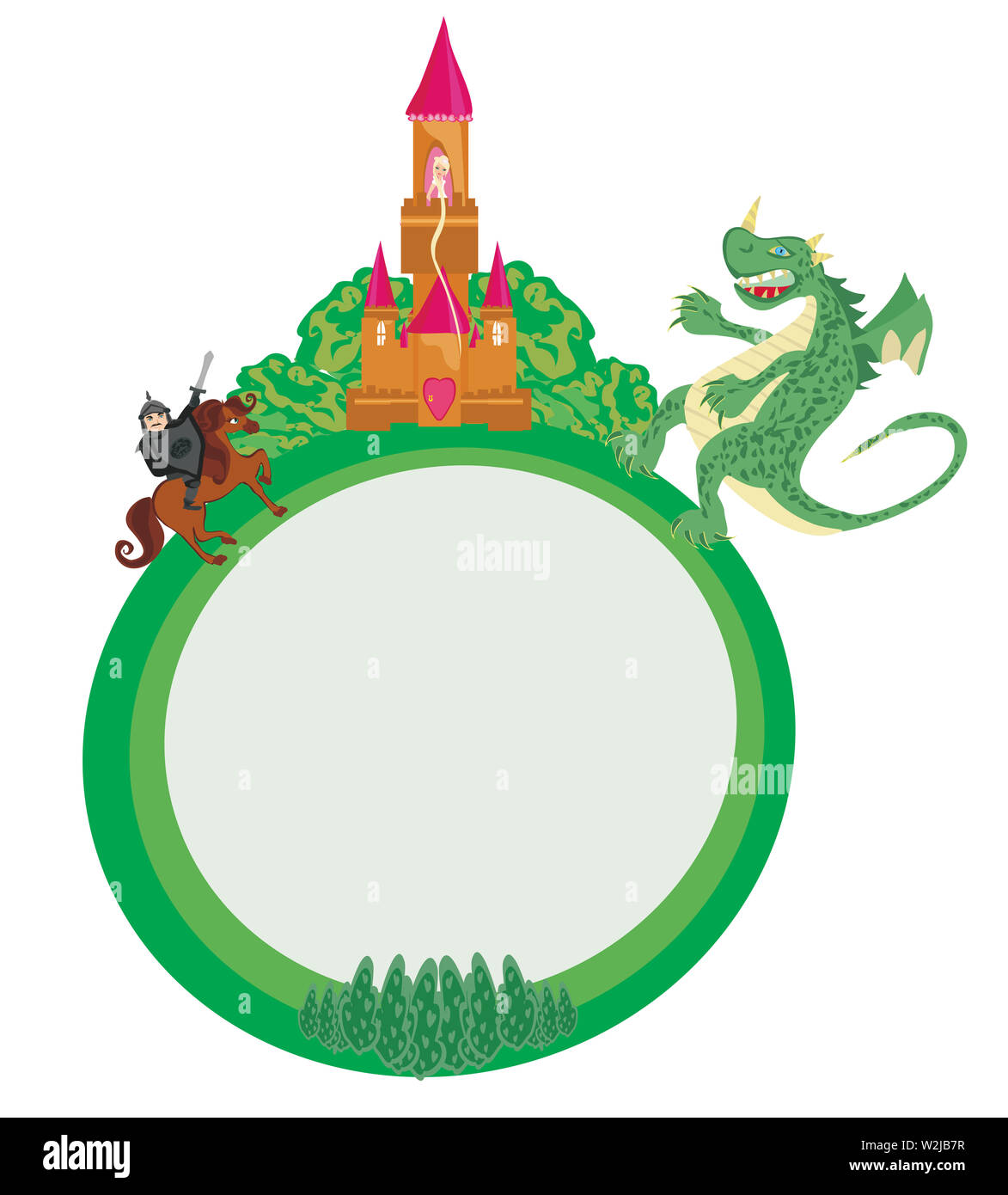Dragon and knight fighting - frame Stock Photo