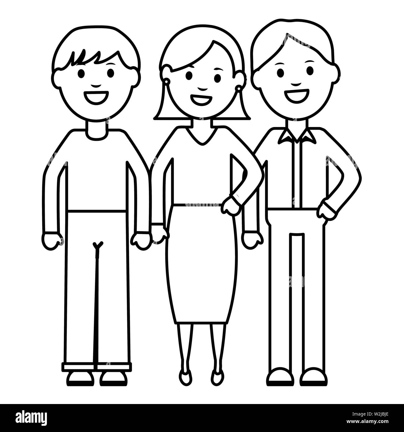 young people avatars characters vector illustration design Stock Vector ...
