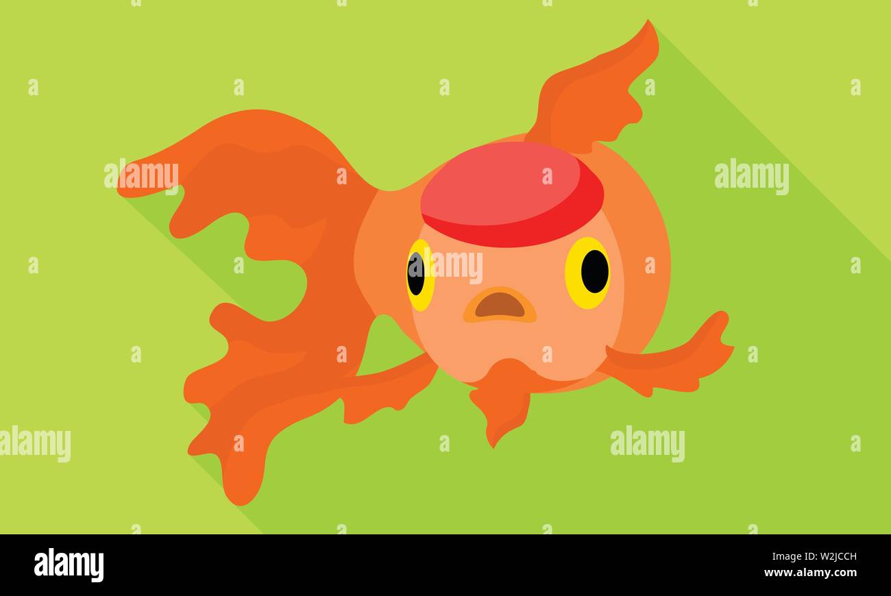 Colorful goldfish icon. Flat illustration of colorful goldfish vector ...