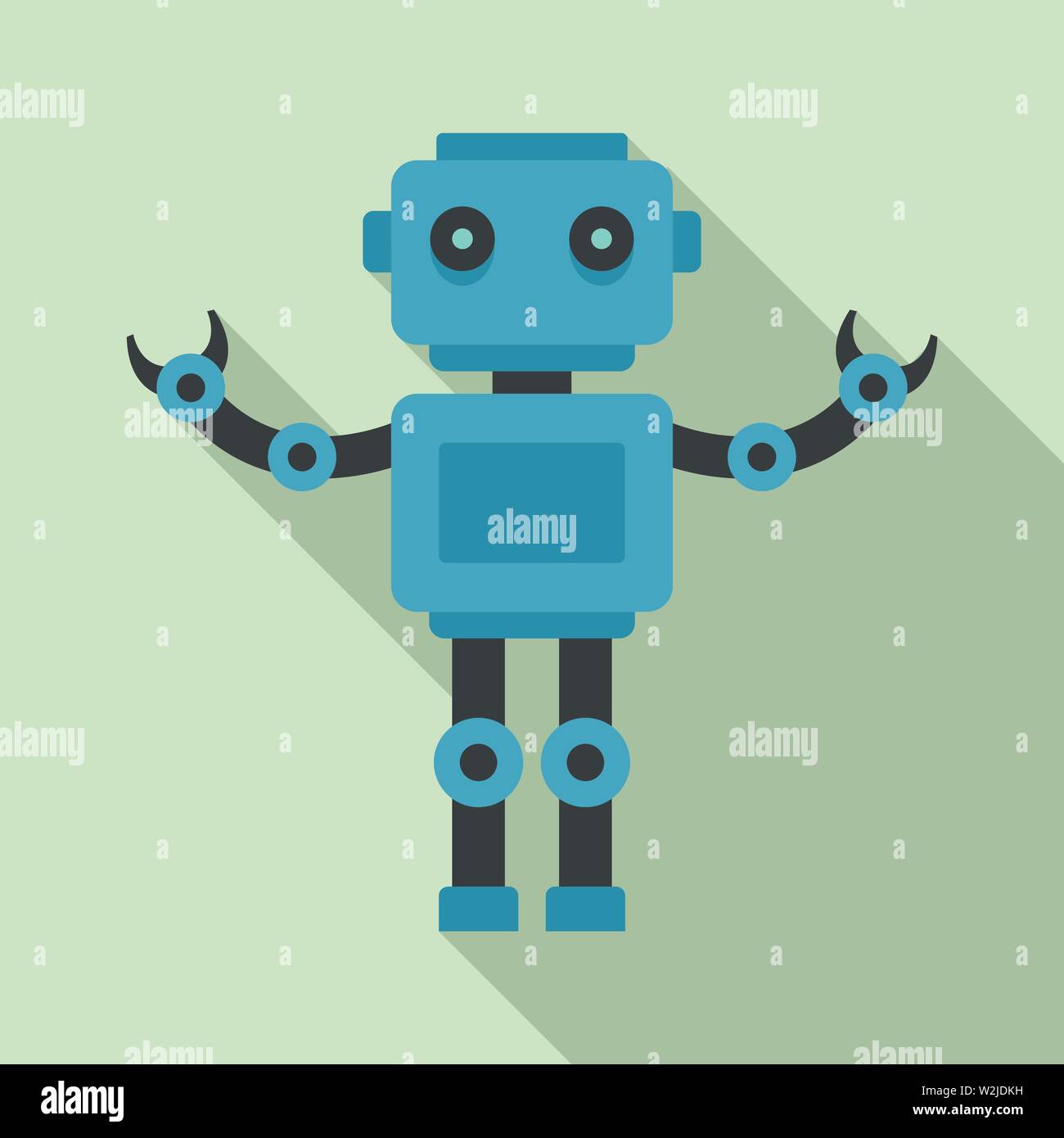 Humanoid machine icon. Flat illustration of humanoid machine vector ...