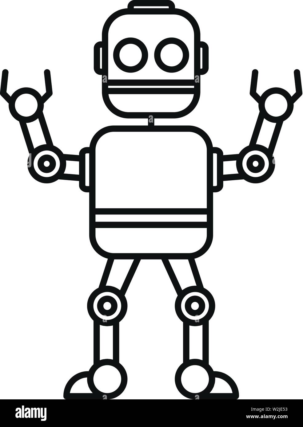 Old robot icon. Outline old robot vector icon for web design isolated on  white background Stock Vector Image & Art - Alamy