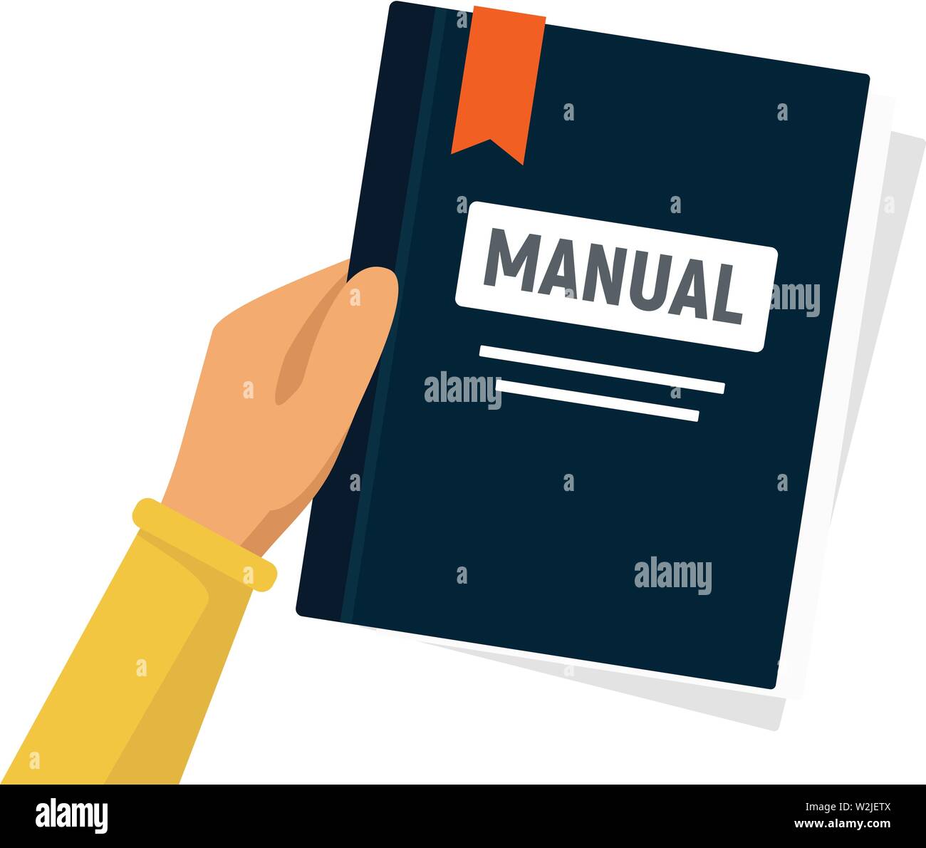 User manual icon. Flat illustration of user manual vector icon for web