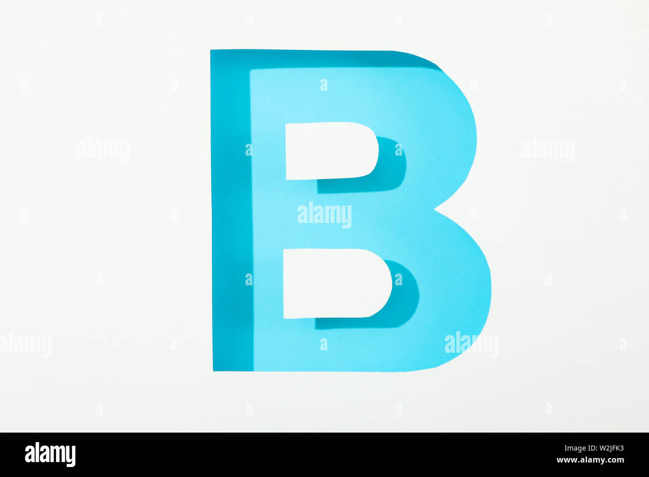Color letter B on white background, space for text Stock Photo - Alamy