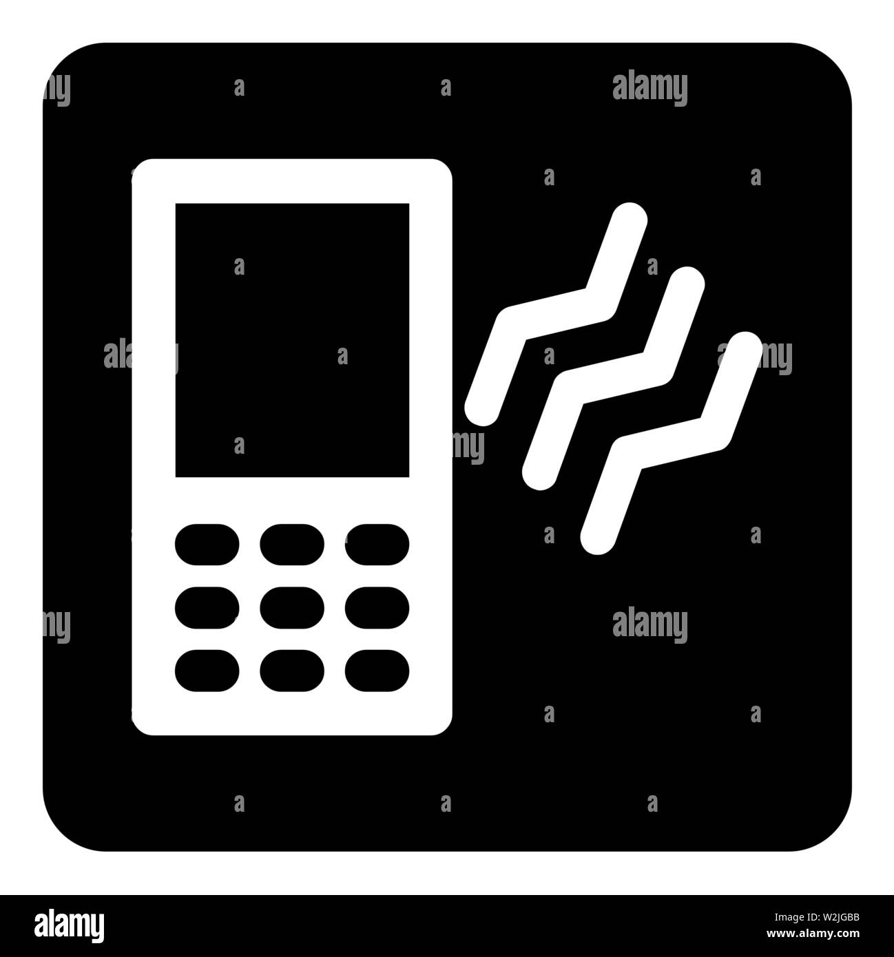 Mobile vibration icon Stock Vector