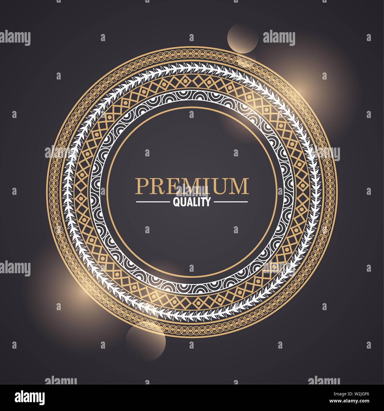 round icon decorative emblem cartoon Stock Vector Image & Art - Alamy