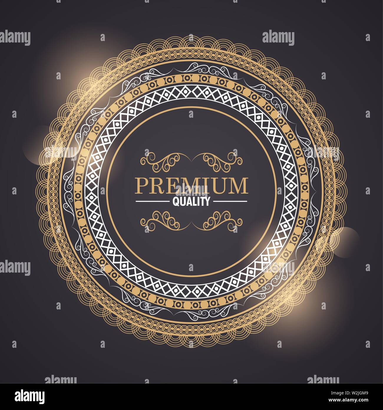round icon decorative emblem cartoon Stock Vector Image & Art - Alamy