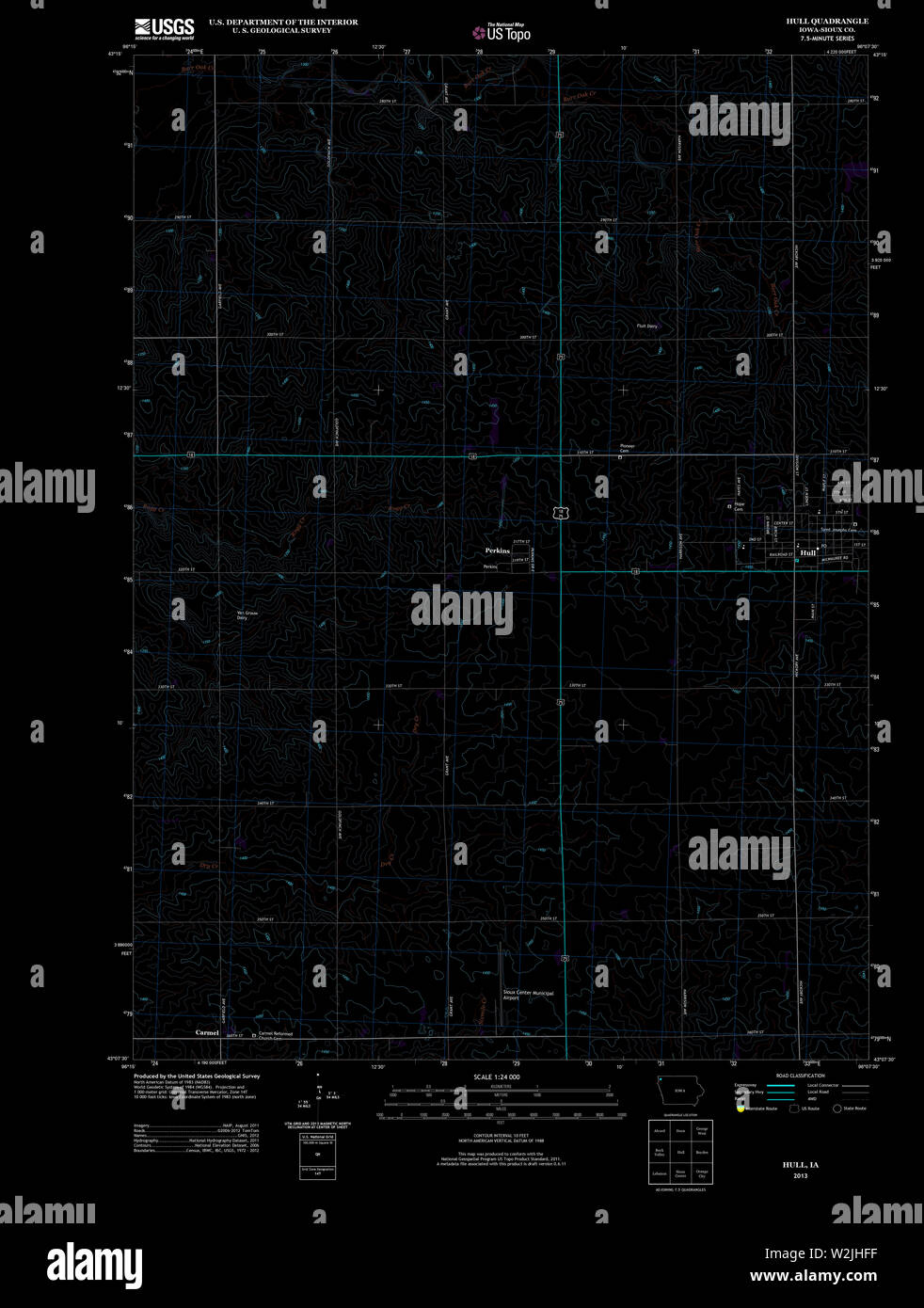 Hull iowa map hires stock photography and images Alamy