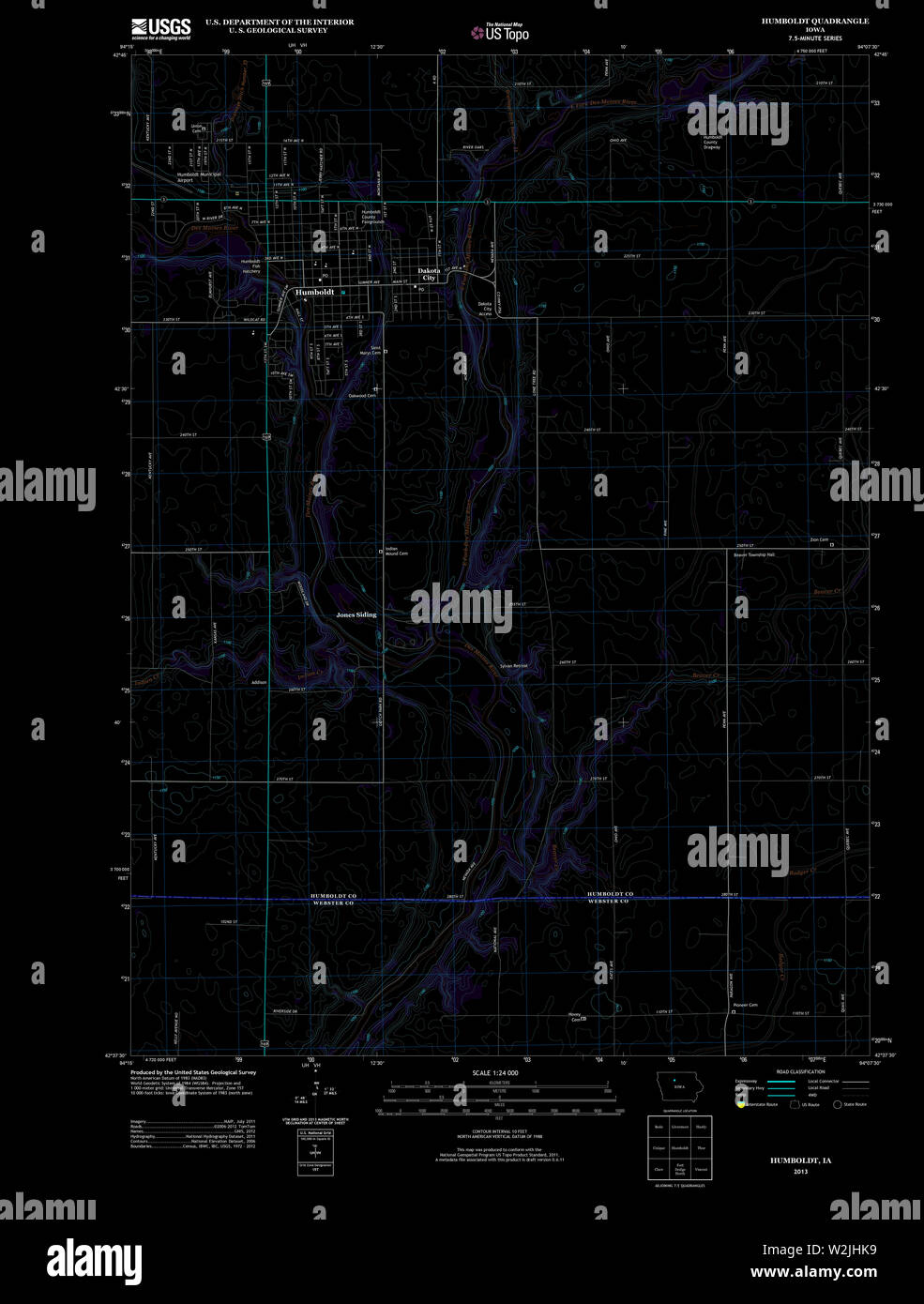 Humboldt iowa map hires stock photography and images Alamy