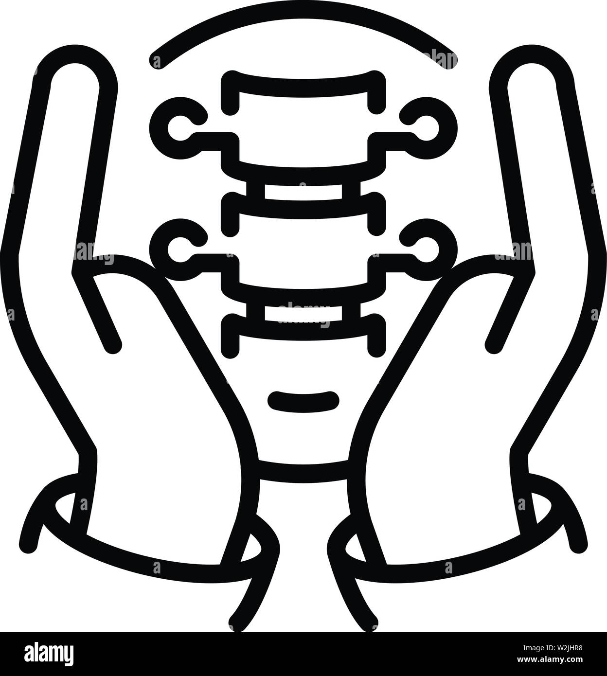 Spine massage icon, outline style Stock Vector Image & Art - Alamy