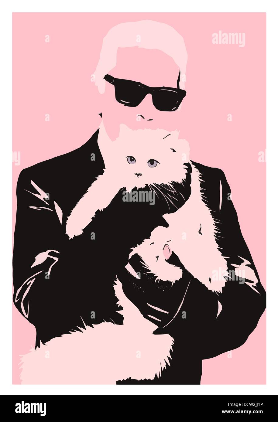 Choupette karl lagerfeld Stock Vector Images - Alamy