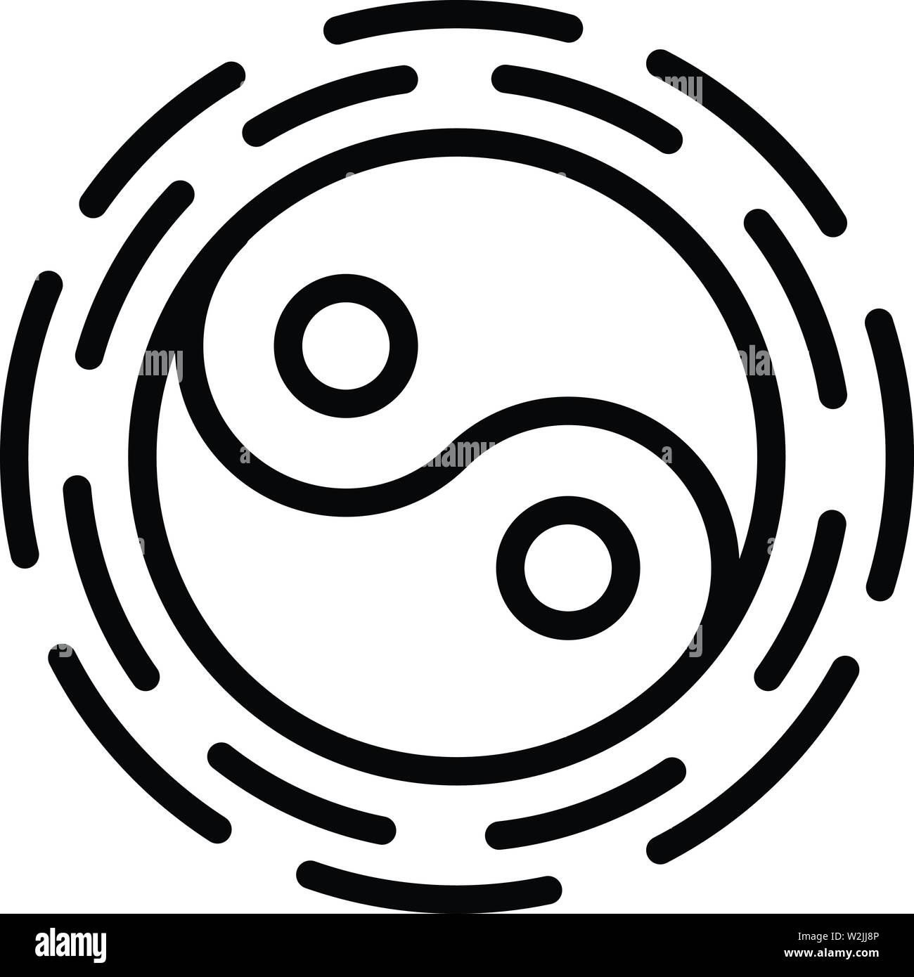 Yin yang icon, outline style Stock Vector Image & Art - Alamy