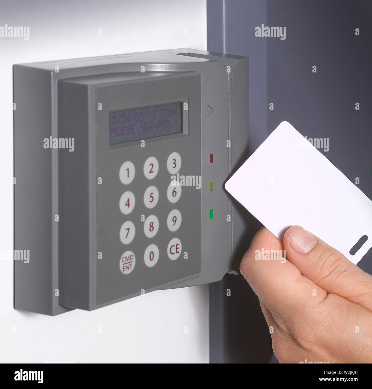 Password code Security keypad or card system protected in Public Building. Stock Photo