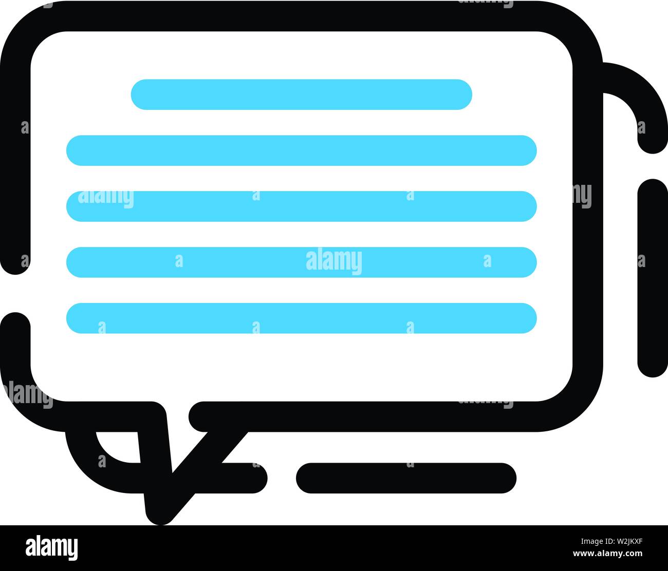 Chatbot icon, outline style Stock Vector
