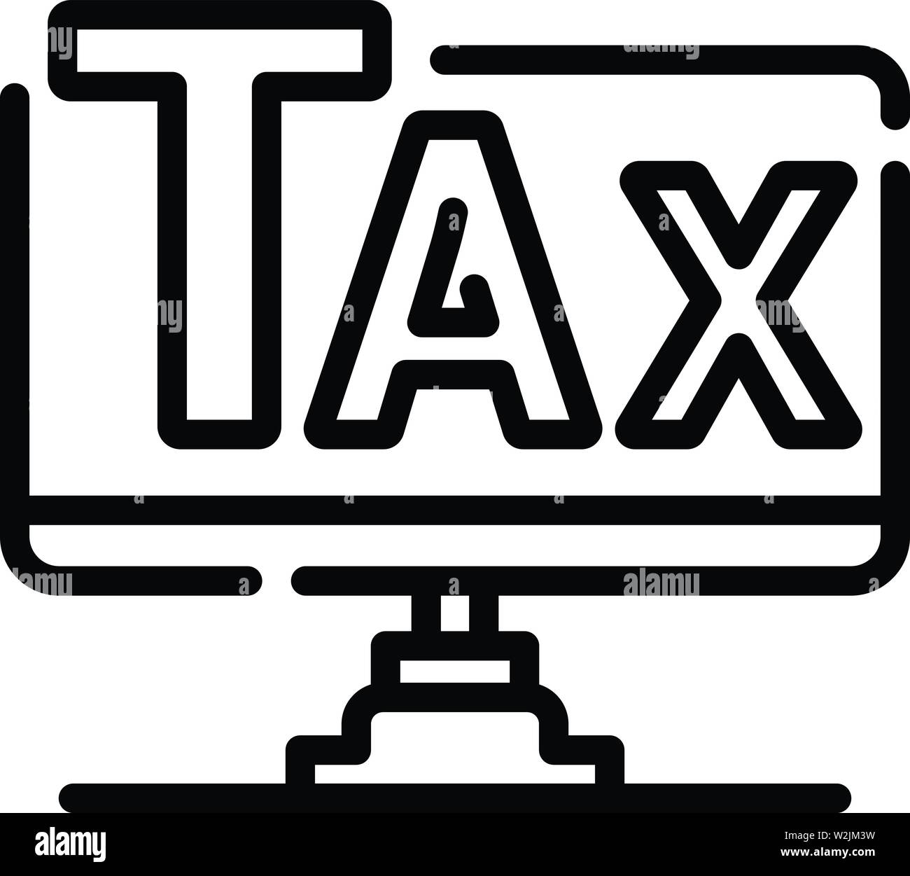 online-tax-form-icon-outline-style-stock-vector-image-art-alamy