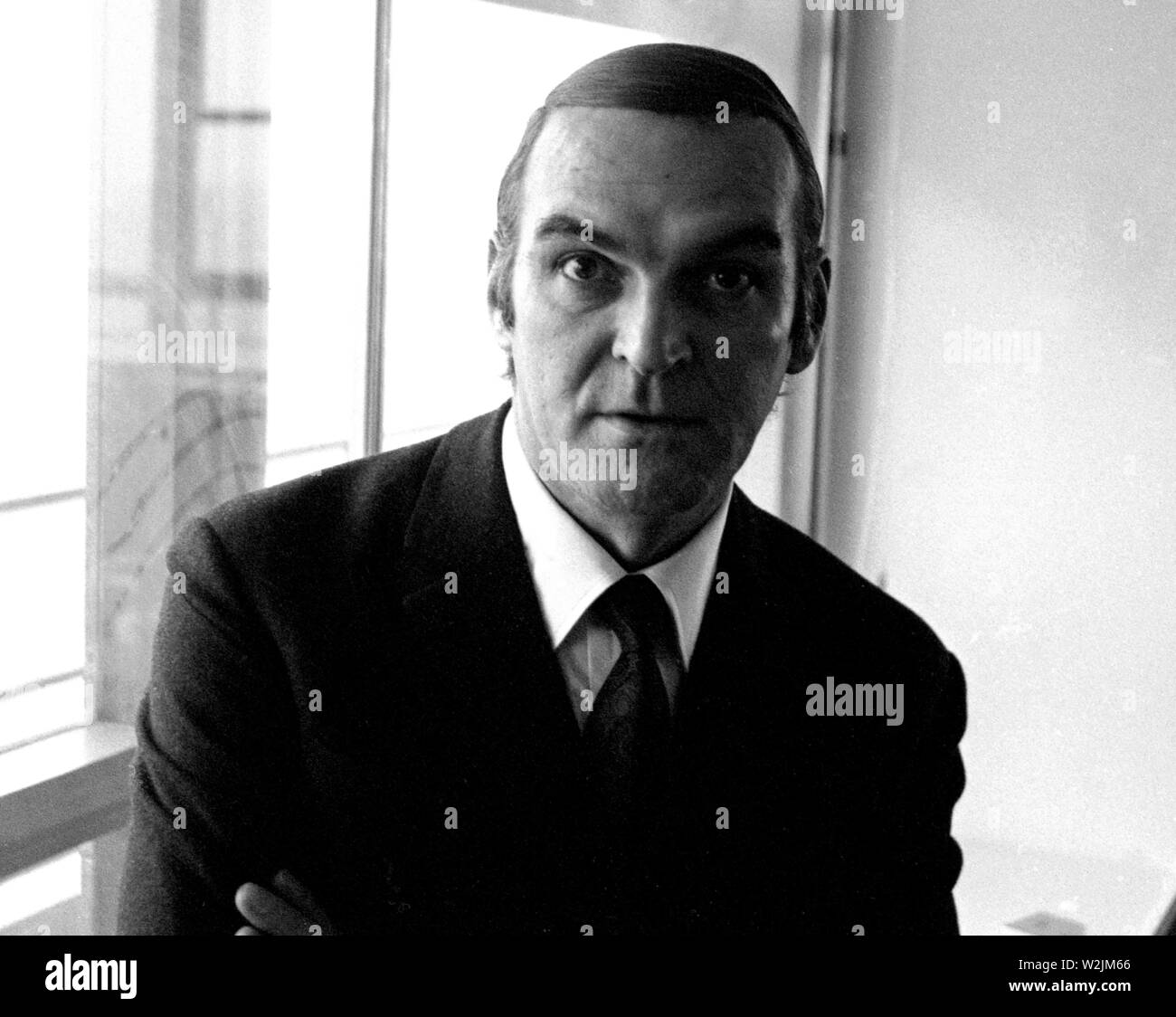 Portrait of Sir Stanley Baker, Actor in London c1969 Stock Photo