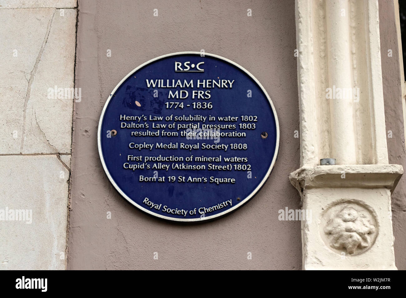 William Henry MD FRS blue plaque Stock Photo