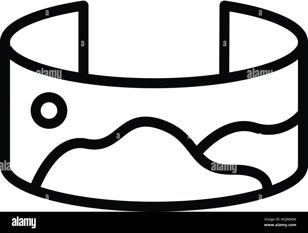 Augmented reality panorama icon, outline style Stock Vector Image & Art ...